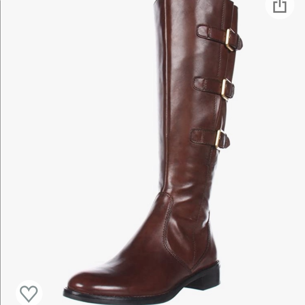 Ecco Hobart women’s tall brown leather boots sz 38 or 7.5
